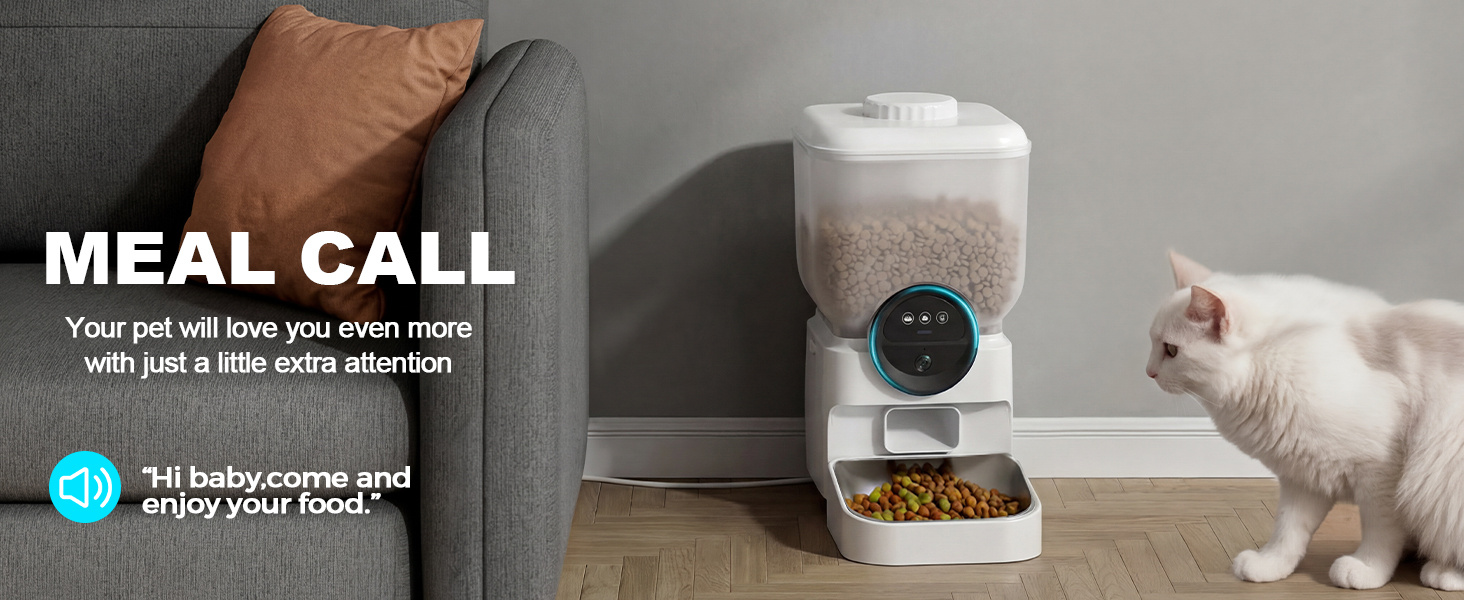 Advwin 7L Automatic Cat Feeder With 720P Camera, APP Control, Large Capacity, Two-Way Audio, Night Vision, Rechargeable Design For Cats & Small Dogs
