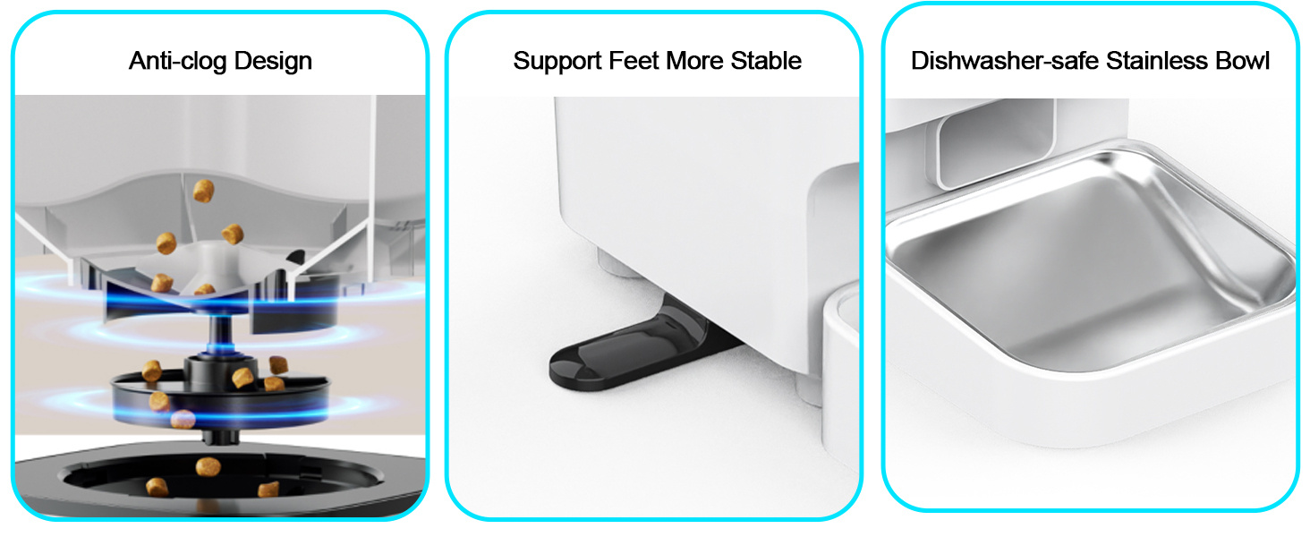 Advwin 7L Automatic Cat Feeder With 720P Camera, APP Control, Large Capacity, Two-Way Audio, Night Vision, Rechargeable Design For Cats & Small Dogs