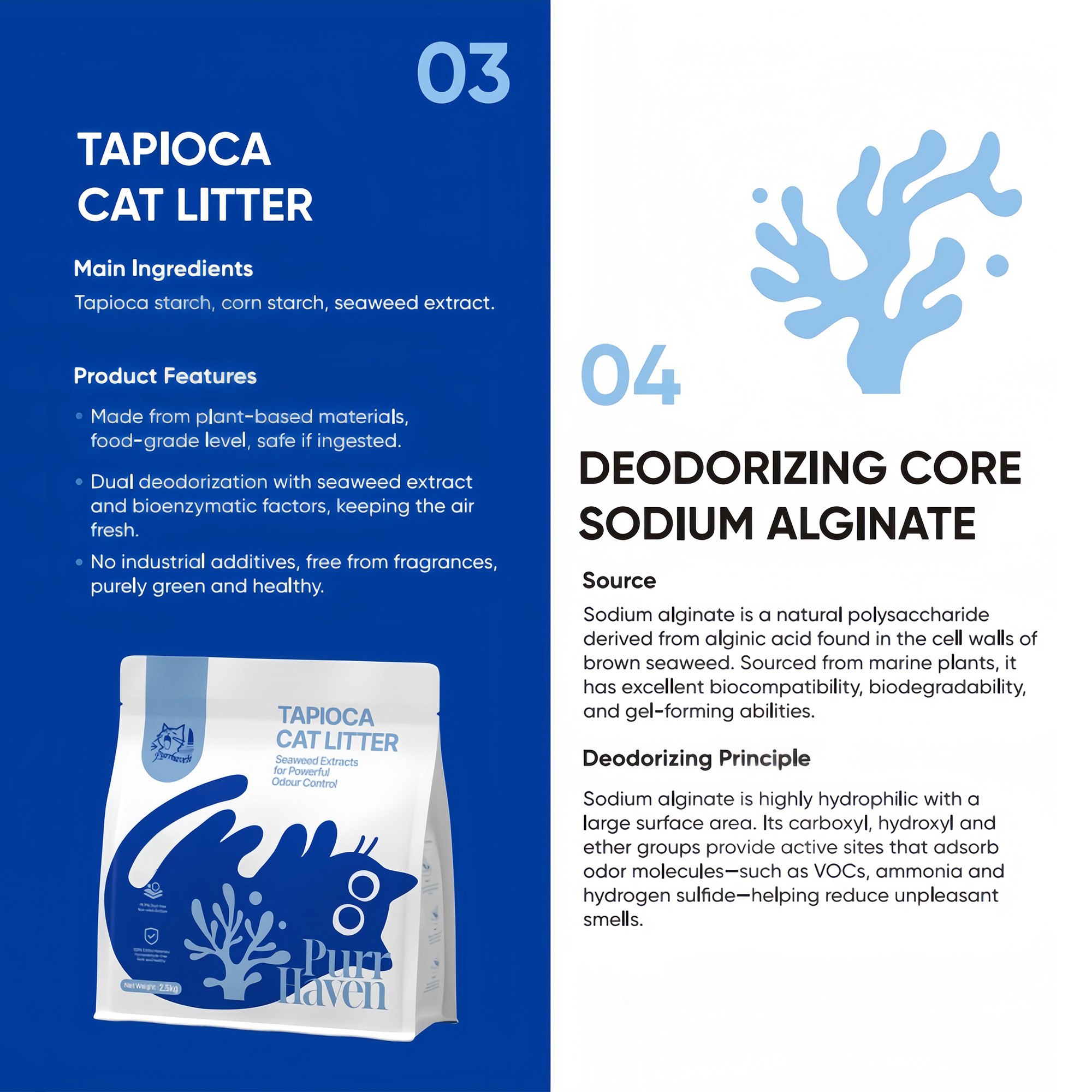 PurrHaven Tapioca Clumping Cat & Kitty Litter, 30kg (12 Pack),Dust Free,Plant-Based,Easy to Clean,Odour Control,Rapid Liquid Absorption - Image 9