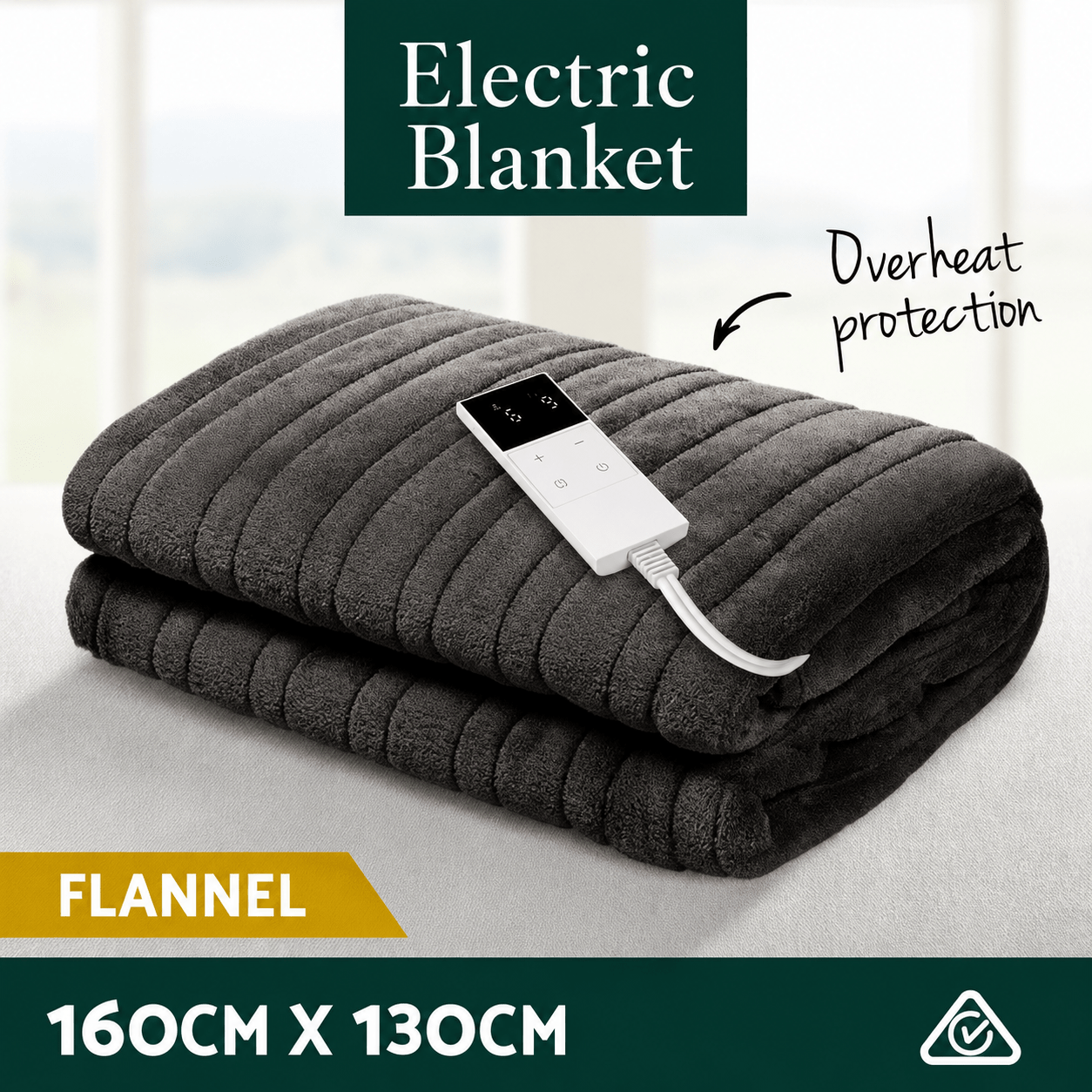 electric throw rug electric blanket heated washable fleece winter warming sofa