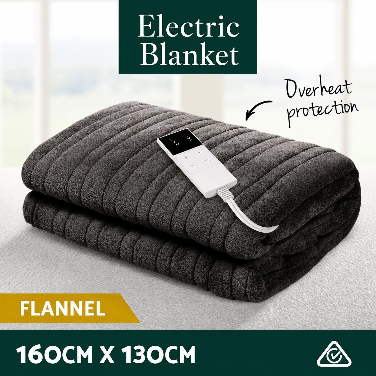 TEMU Electric Throw Rug Electric Blanket Heated Washable Fleece Winter Warming Sofa With 6 Heat Settings & 4h Auto Shut-off Timer