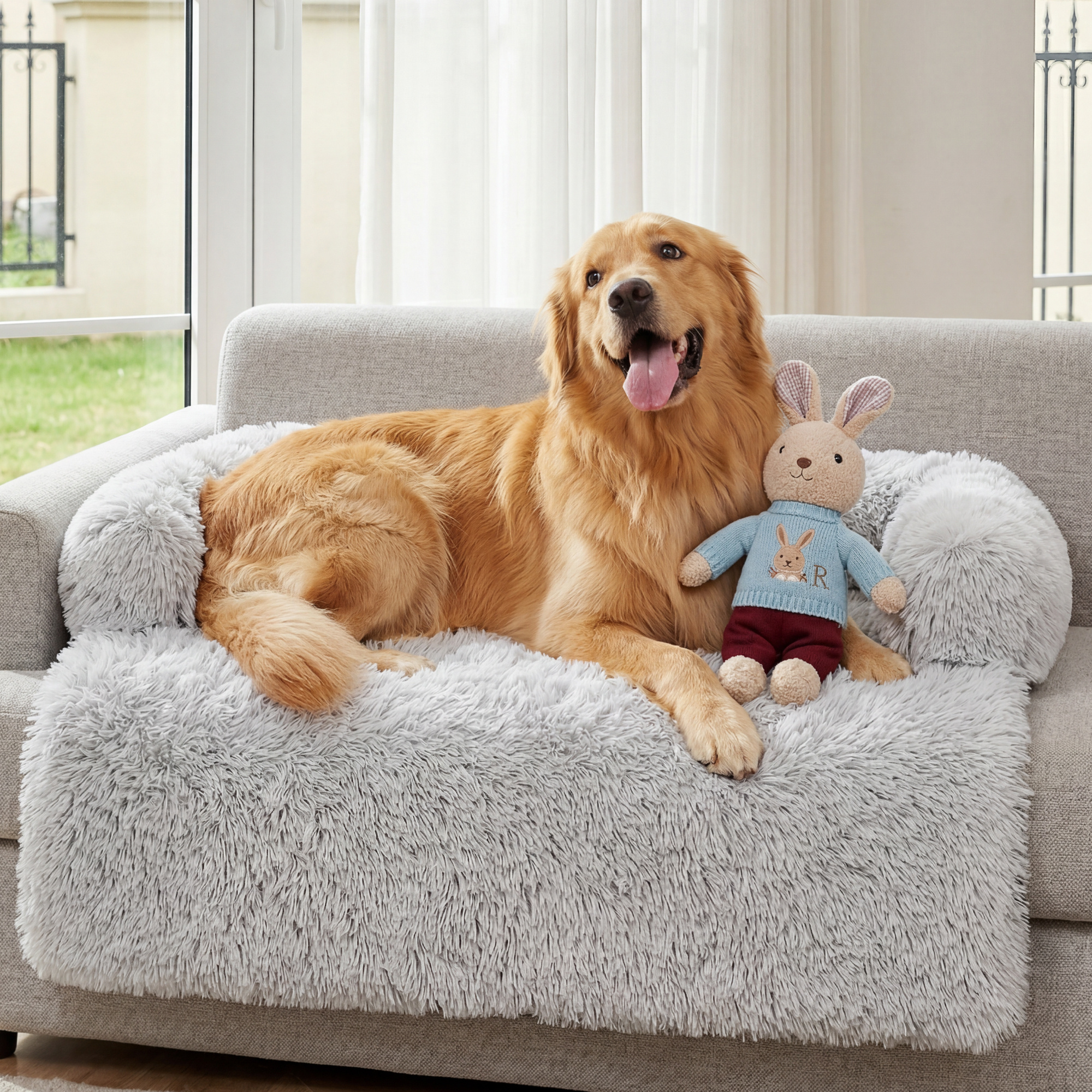 TEMU Advwin Calming Pet Bed Mats, Dog Pad Washable, Plush Long Fur Mat For Pets, Waterproof Lining, Small, Medium And Large Dogs And Cats