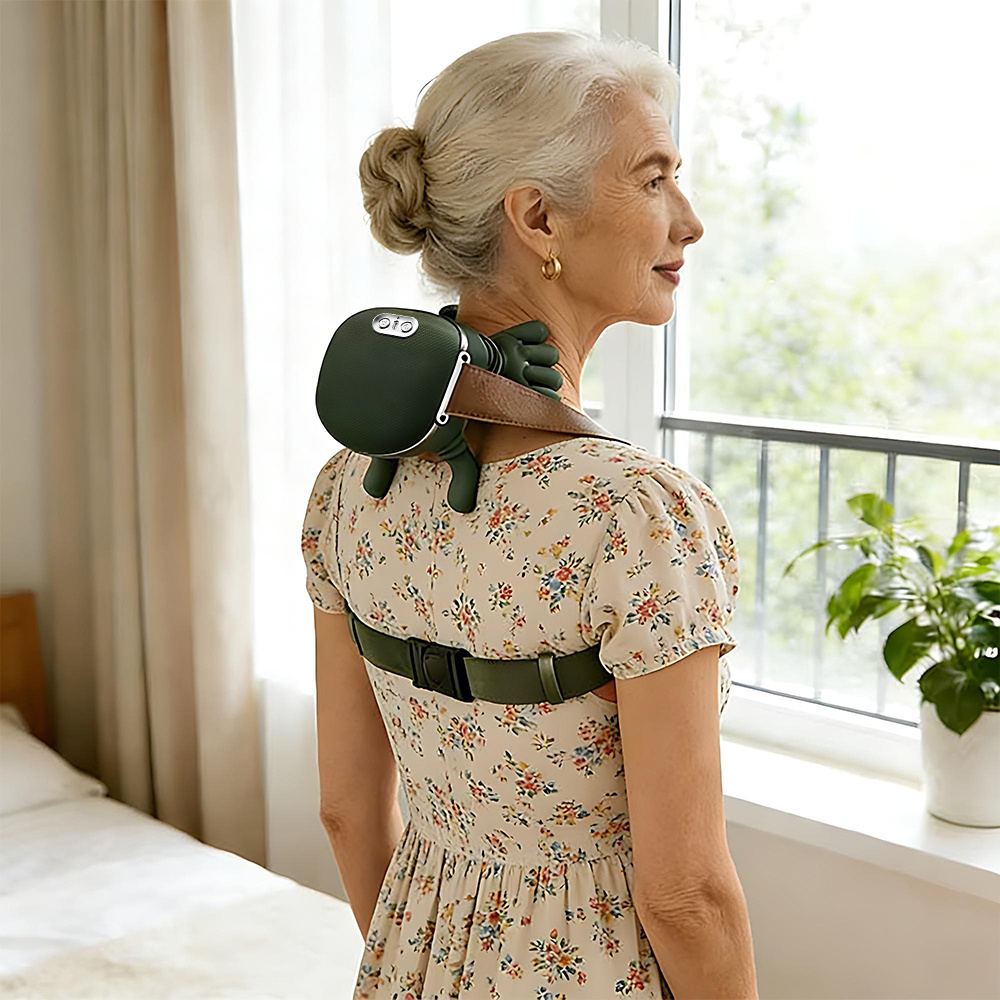 USB Rechargeable Deep Tissue Massager, 8-Claw - Portable Finger Press Massager for Neck, Back, Shoulders, and Legs - Perfect Gift for Men and Women, Waist, Relaxation, Sternocleidomastoid Muscle Massager, Wireless Portable Heat Neck and Shoulder