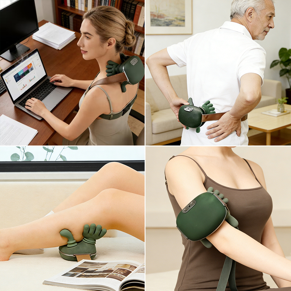 USB Rechargeable Deep Tissue Massager, 8-Claw - Portable Finger Press Massager for Neck, Back, Shoulders, and Legs - Perfect Gift for Men and Women, Waist, Relaxation, Sternocleidomastoid Muscle Massager, Wireless Portable Heat Neck and Shoulder