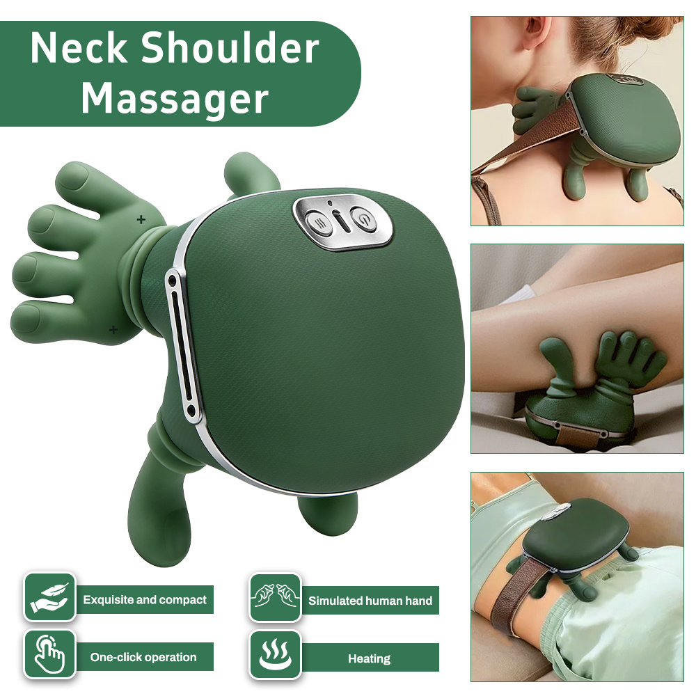 USB Rechargeable Deep Tissue Massager, 8-Claw - Portable Finger Press Massager for Neck, Back, Shoulders, and Legs - Perfect Gift for Men and Women, Waist, Relaxation, Sternocleidomastoid Muscle Massager, Wireless Portable Heat Neck and Shoulder