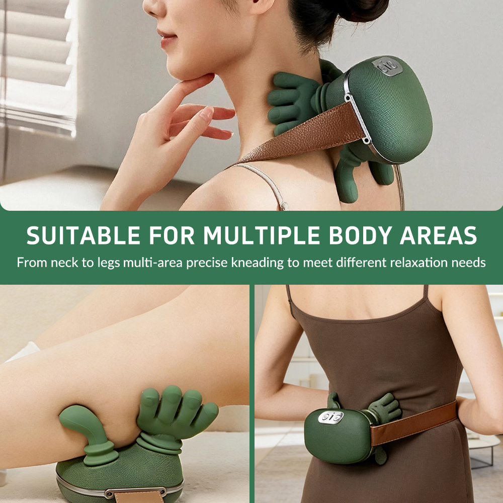 USB Rechargeable Deep Tissue Massager, 8-Claw - Portable Finger Press Massager for Neck, Back, Shoulders, and Legs - Perfect Gift for Men and Women, Waist, Relaxation, Sternocleidomastoid Muscle Massager, Wireless Portable Heat Neck and Shoulder