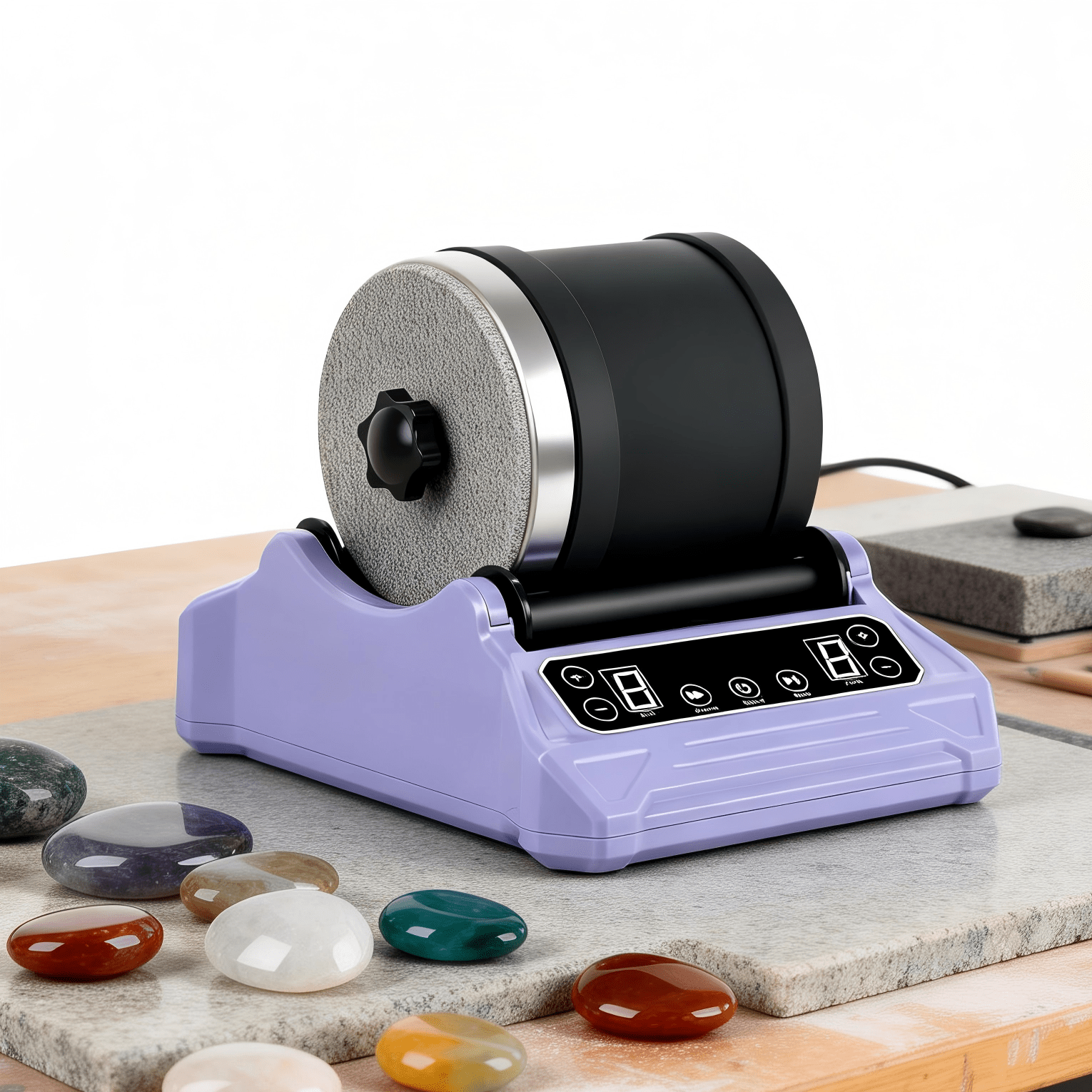 TEMU Advwin Rock Tumbler Polisher Kit With 9-speed Adjustable Control & 9-day Countdown Timer, Quiet Electric Rock Polisher For Kids Stem Education