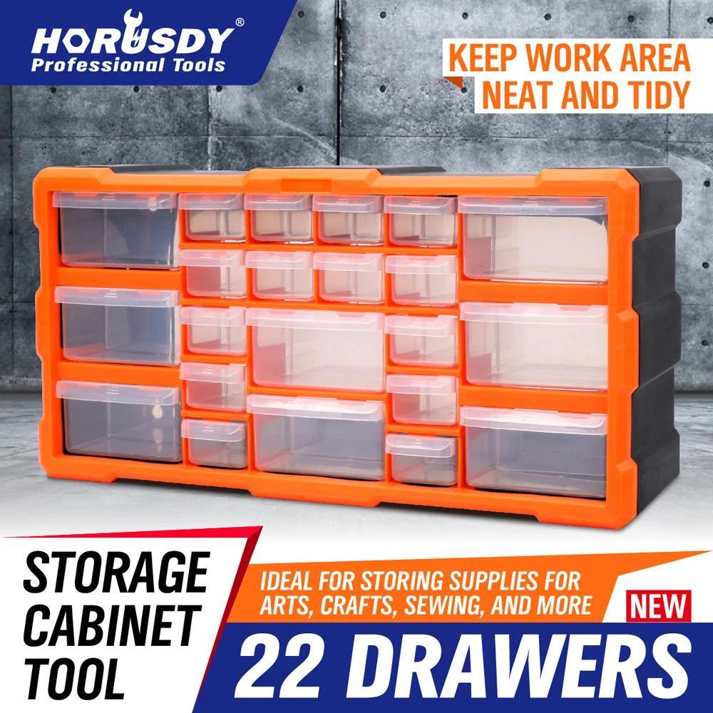 TEMU Horusdy 22-drawers Parts Storage Cabinet Tool Box Bin Chest Case Plastic Organizer Toolbox With Dividers In Drawers