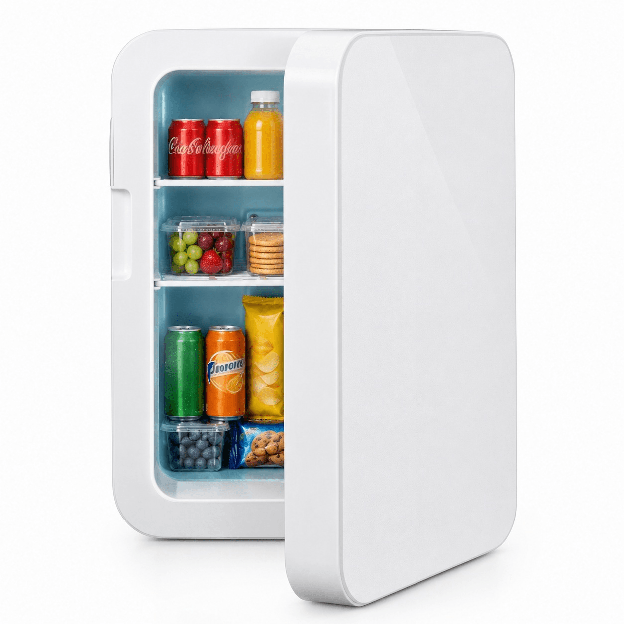 TEMU 13l Mini Fridge, Electric Cooler & Warmer, Portable Compact Fridge For Food, Drinks, Beauty & Makeup, Bedroom, Office & Home, White
