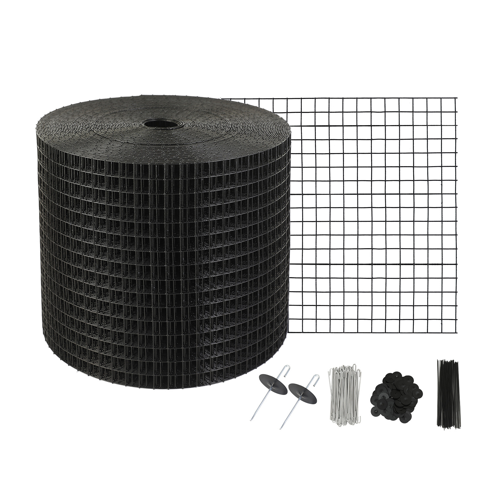 TEMU Vevor 6 Inch X 100ft Solar Panel , Guard With 60pcs Aluminum Alloy Fasteners, Solar With Pvc Coating, 1/2 Inch Wire Roll Mesh