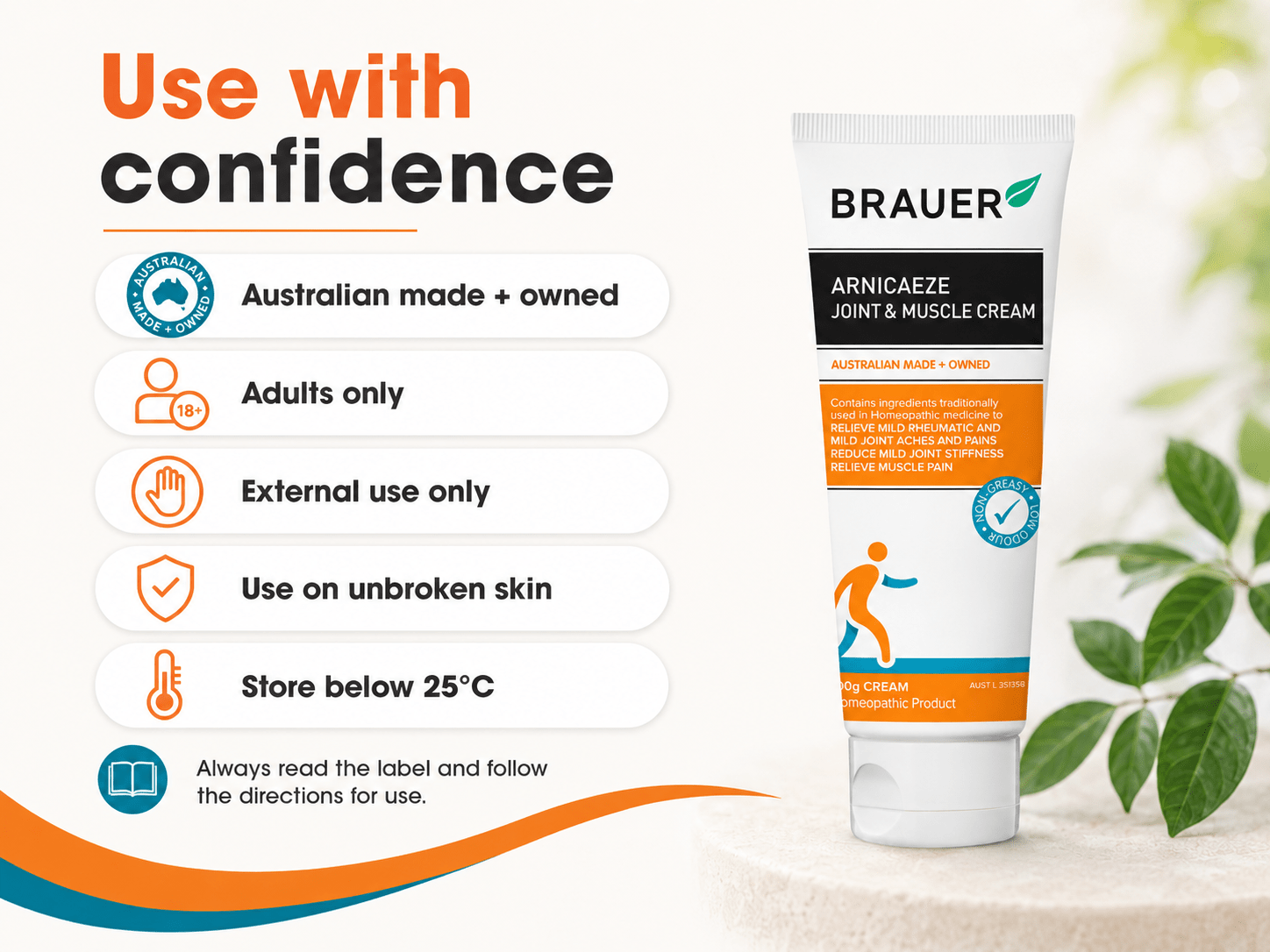 Brauer Arnicaeze Joint & Muscle Cream - 100G