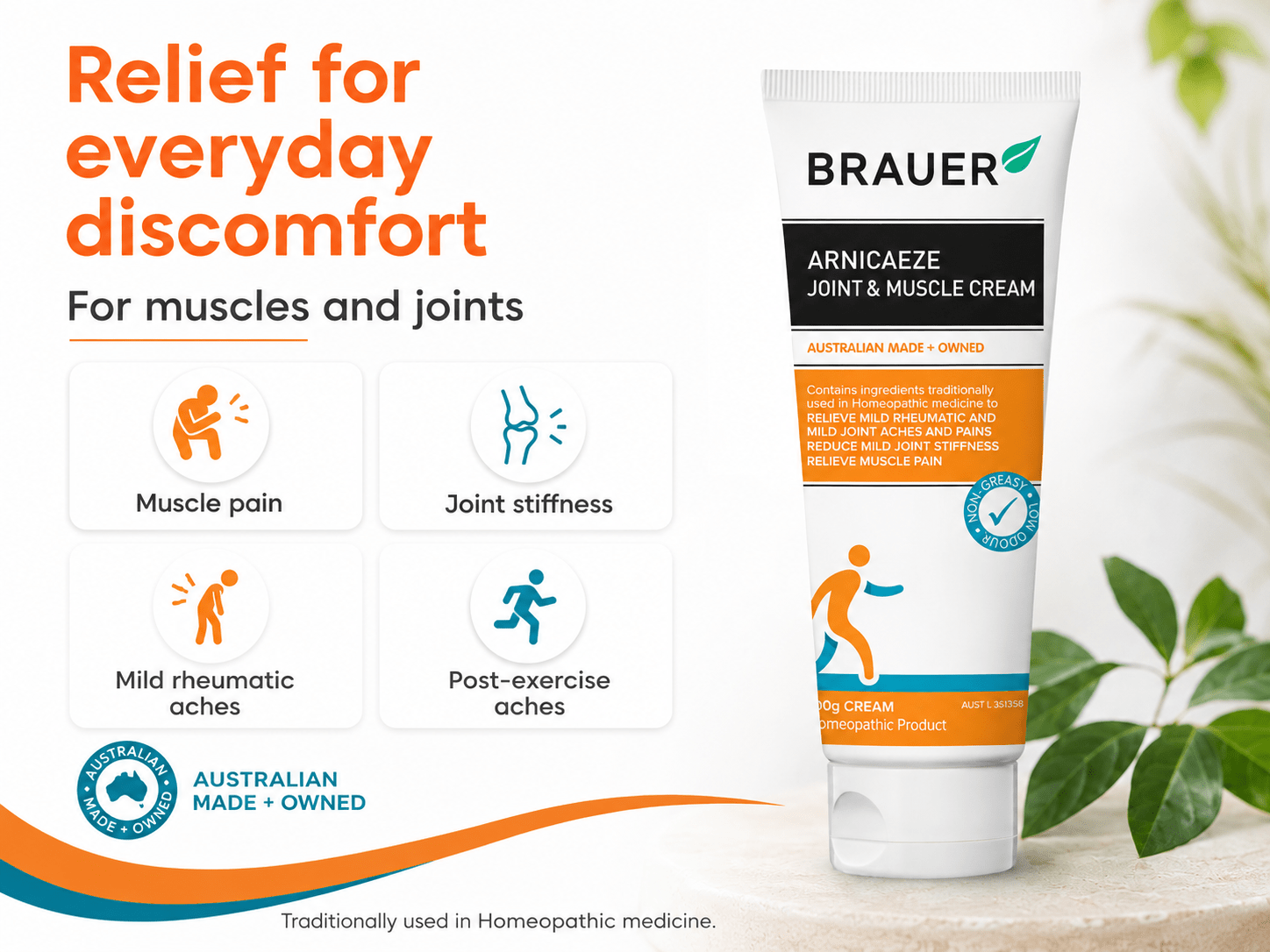 Brauer Arnicaeze Joint & Muscle Cream - 100G