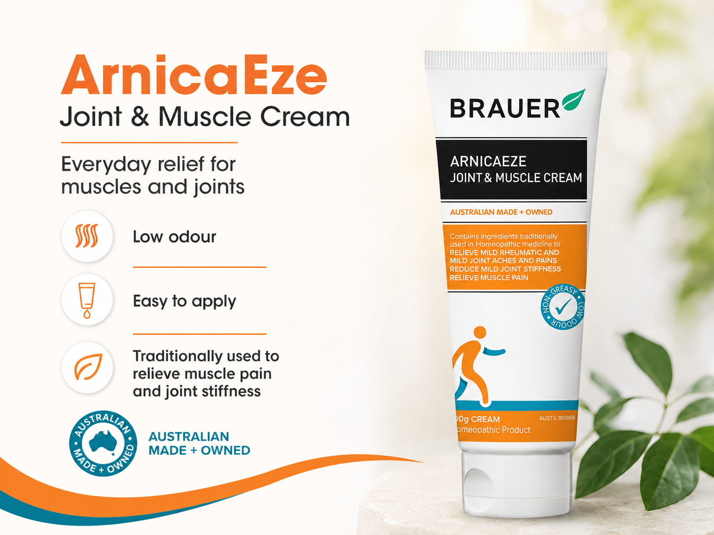 Brauer Arnicaeze Joint & Muscle Cream - 100G