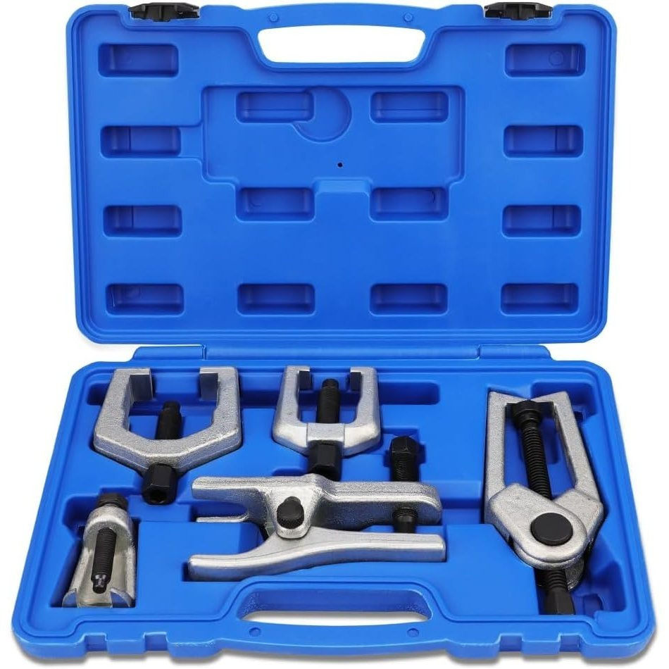 TEMU Sedy 5pcs Ball Joint Separator & Tie-rod Remover Kit | Pitman-arm Pullers, Universal 19 Mm To 33 Mm | Front-end Steering & Suspension Service