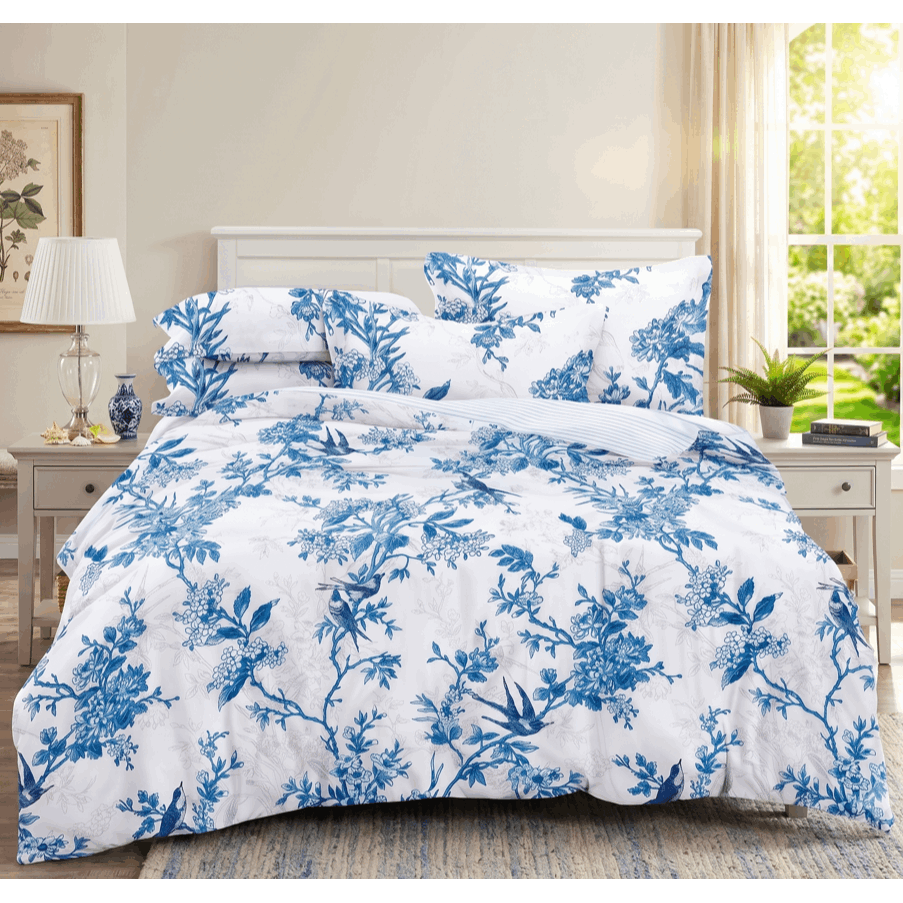 TEMU 3pcs Soft Willow Quilt Cover Set – Au Standard Sizes | Duvet Cover Set For | | Digital Printed | Single (2pcs), Queen, King And Super King