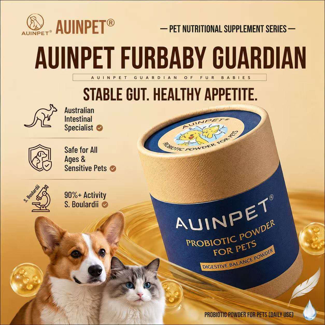 AUINPET PROBIOTIC POWDER For Pets - Digestive Balance Powder