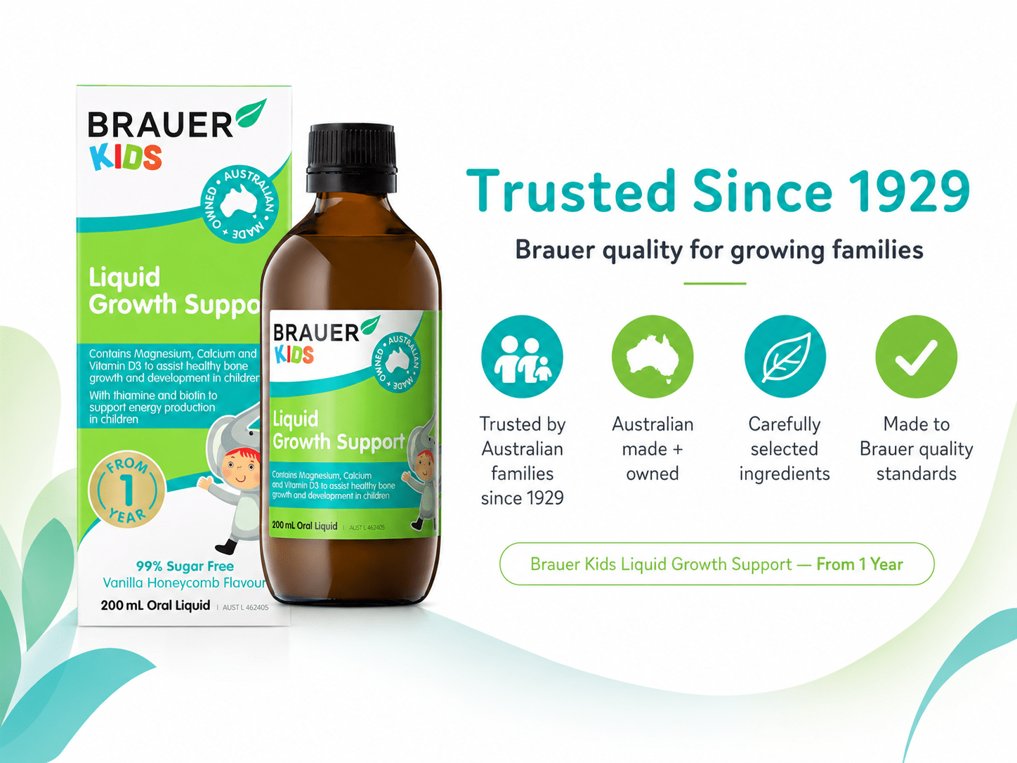 Brauer Kids Liquid Growth Support Oral Liquid 200Ml