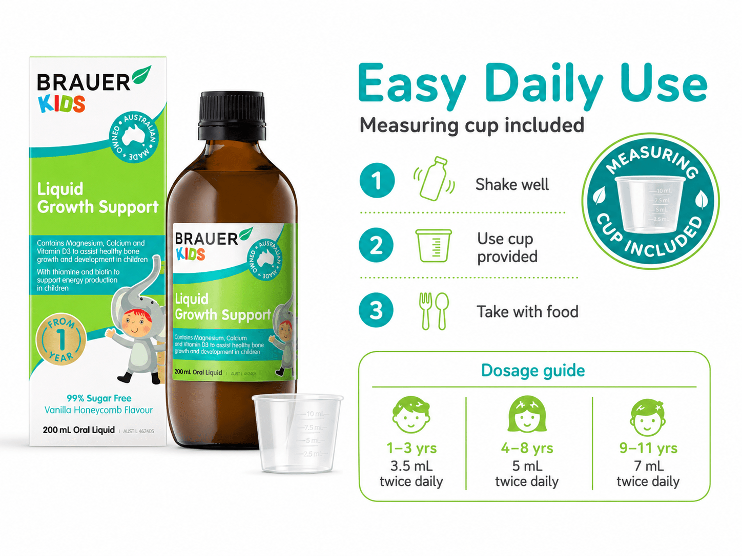 Brauer Kids Liquid Growth Support Oral Liquid 200Ml