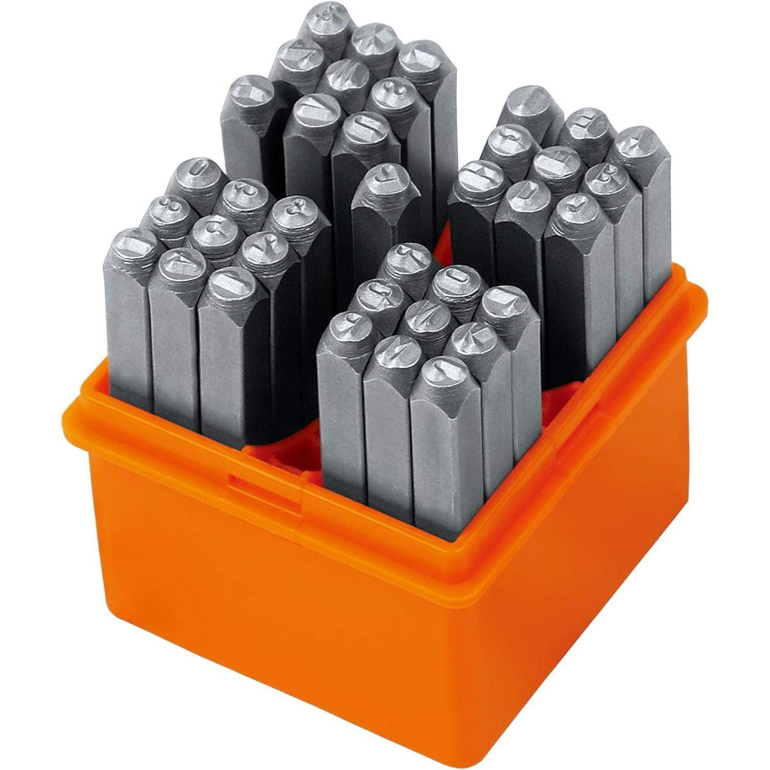 TEMU Horusdy 37pcs Number And Letter Stamp Set, 1/4 (6mm) (a-z & 0-9 + Stars) Punch Metal Stamping Kit, Plastic, Wood, Leather