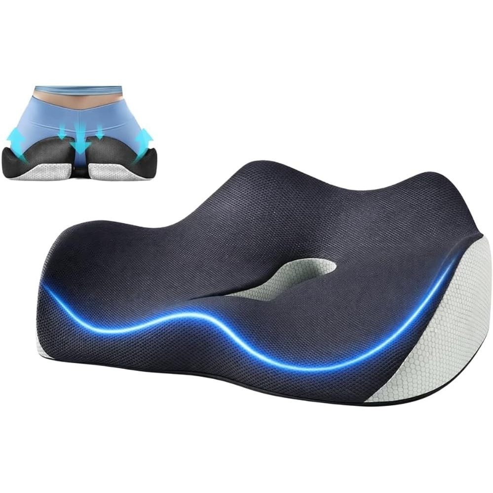 Hivvago Memory Foam Seat Cushion – Ergonomic Support for Office, Car & Home