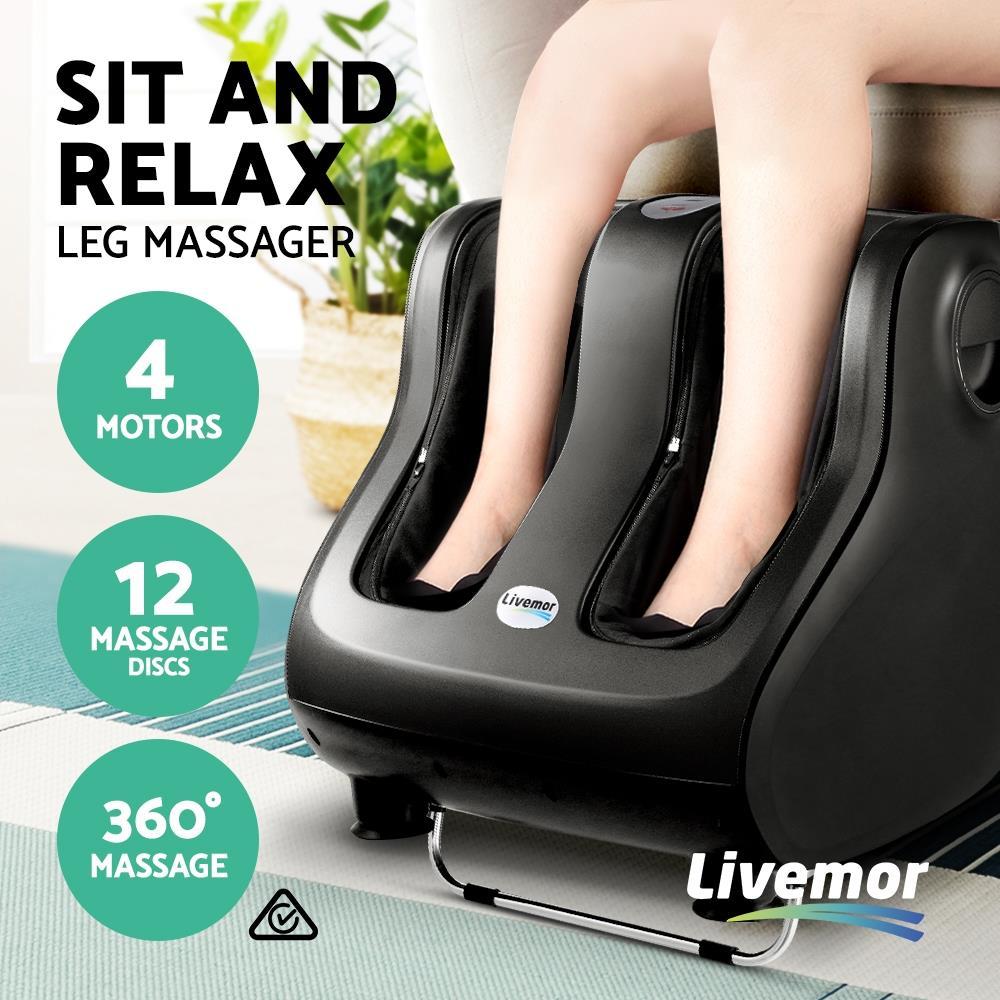 Livemor Foot Massager Electric Massagers Shiatsu Ankle Calf Leg Kneading Rolling
