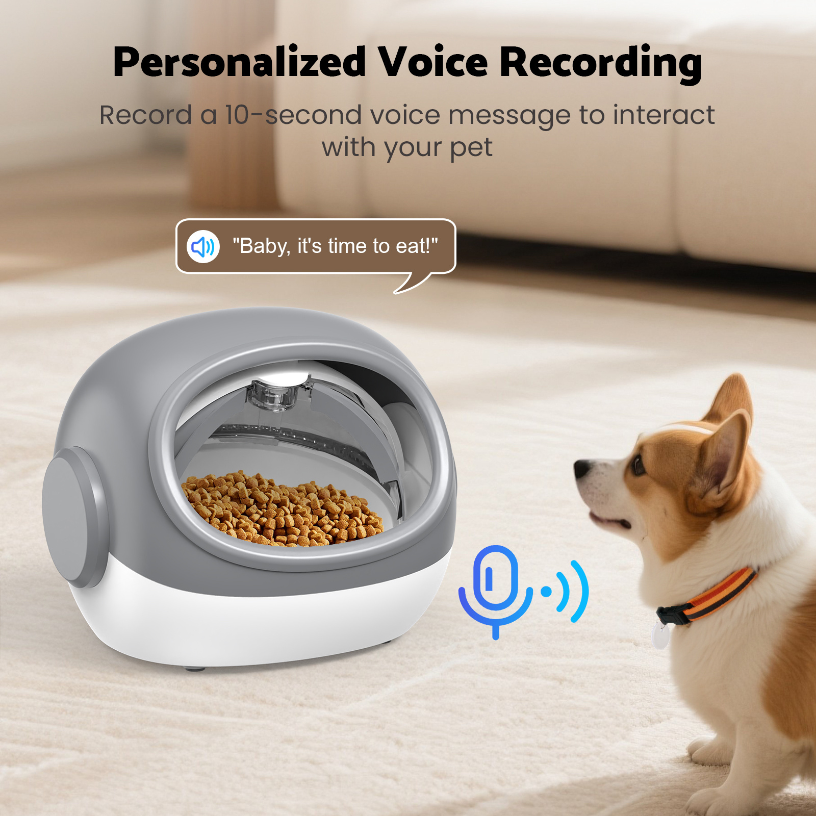 Advwin 2pcs Automatic RFID Cat Feeder With Collar Microchip Identification, Multi-Cat Compatible + 4 Feeding Modes, Supports Wet & Dry Food And Voice Recording - Image 12