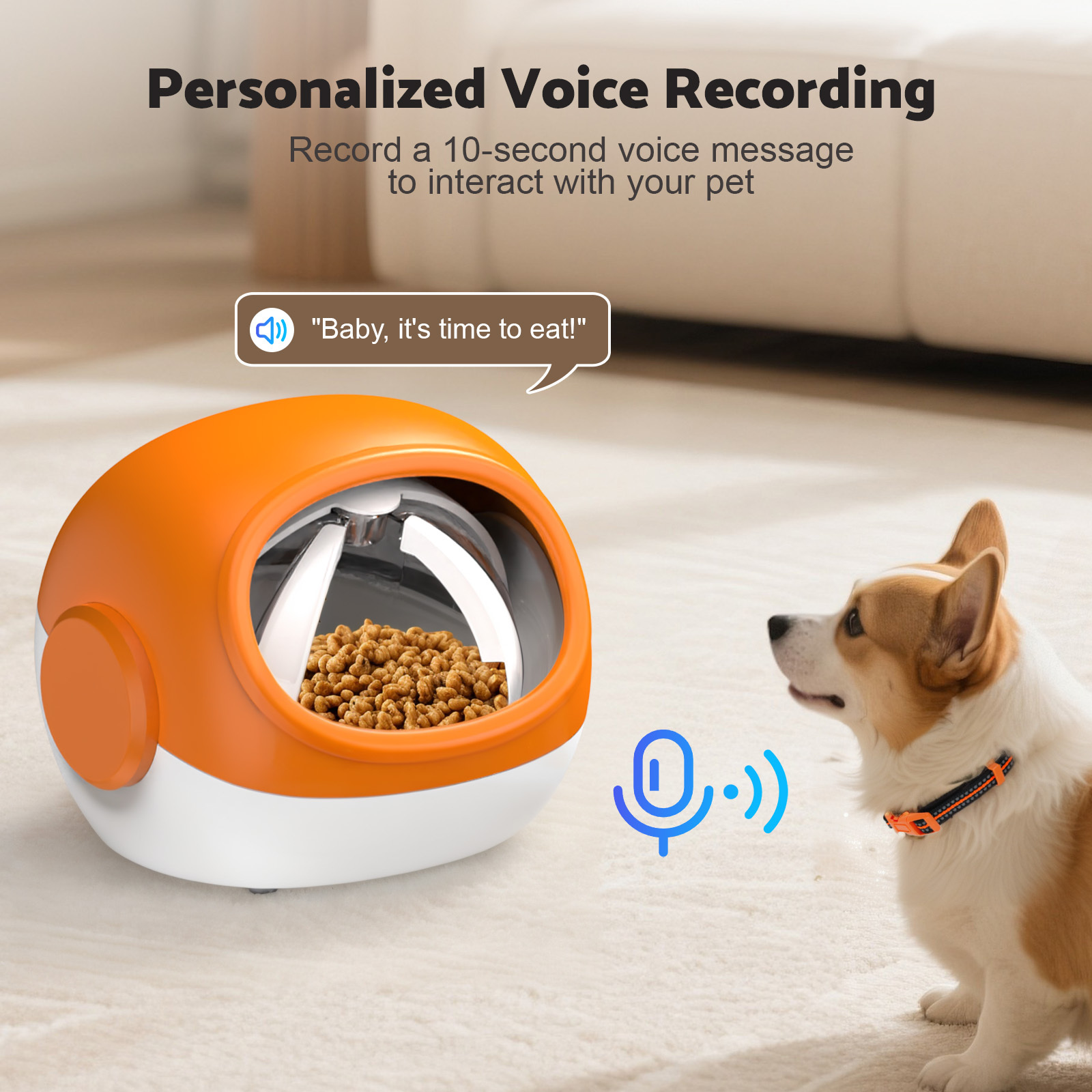 Advwin 2pcs Automatic RFID Cat Feeder With Collar Microchip Identification, Multi-Cat Compatible + 4 Feeding Modes, Supports Wet & Dry Food And Voice Recording - Image 6