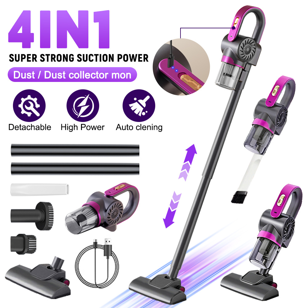 TEMU 4 In 1 Cordless Handheld Vacuum Cleaner Usb Charging & Strong Suction - Lightweight Ergonomic Grip, Highquality Construction, Office Cleaning, ,