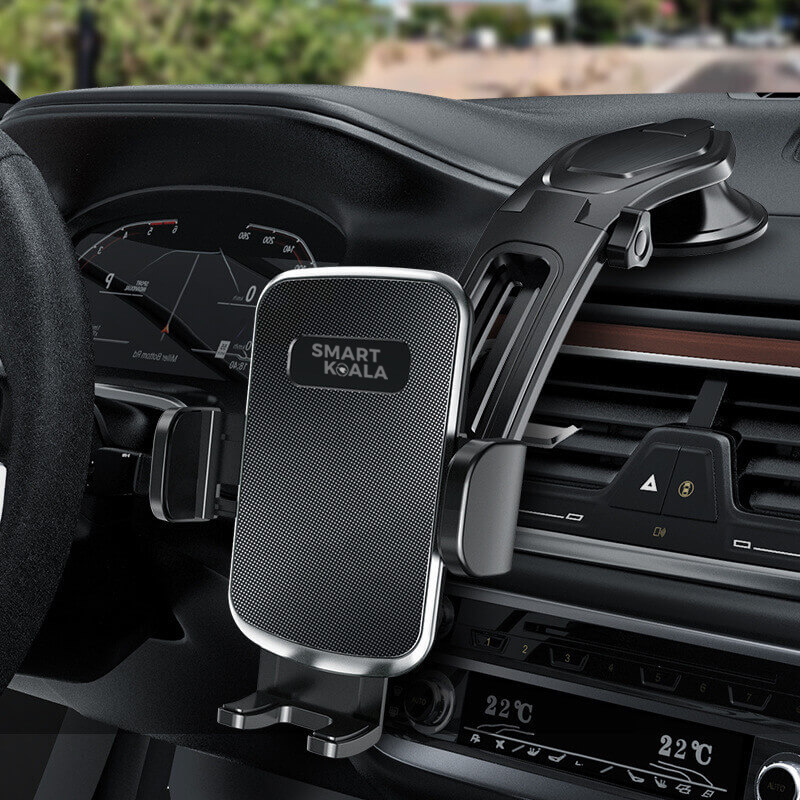 TEMU Strong Suction Cup Telescopic Arm Design Hands Free Car Mount Mobile Phone Holder With Sticky Gel Pad For 4.5″ To 7.0″ Phones