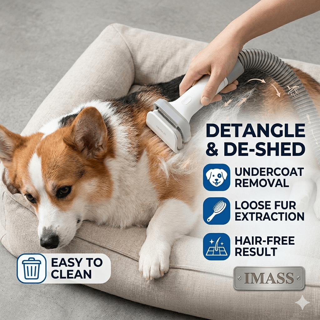 TEMU Dog Grooming Kit, Pet Hair Remover Vacuum, Pet Hair Vacuum & Grooming, Diy Pet Grooming Tools, Quiet Pet Vacuum Groomer, Shedding Hair Remover