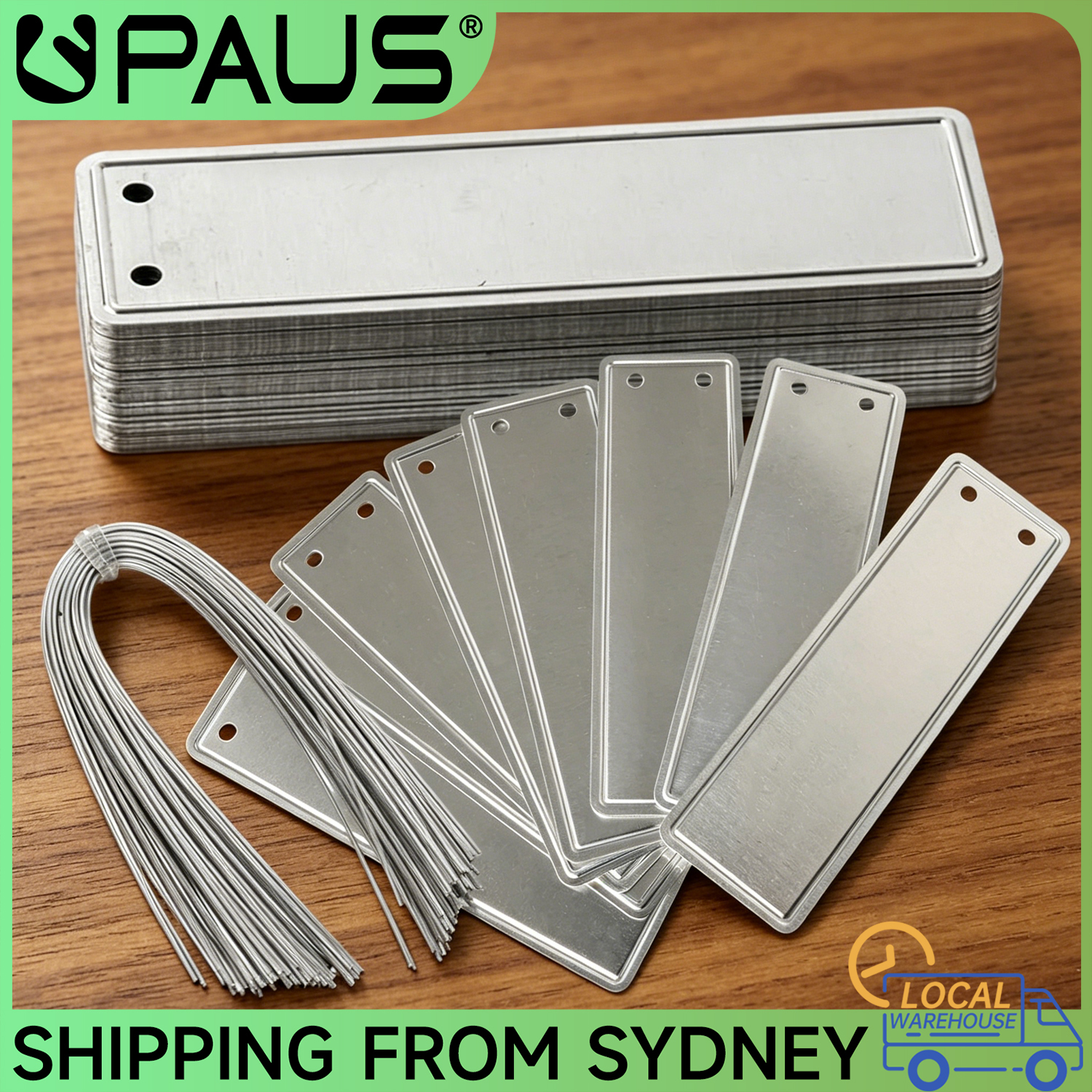 TEMU 60pcs Metal Plant Tags, 3.22" X 1" Aluminum Plant Labels With Metal Wire Double Sided Write Labels Hanging Plant Tags Waterproof Tags Metal Tags