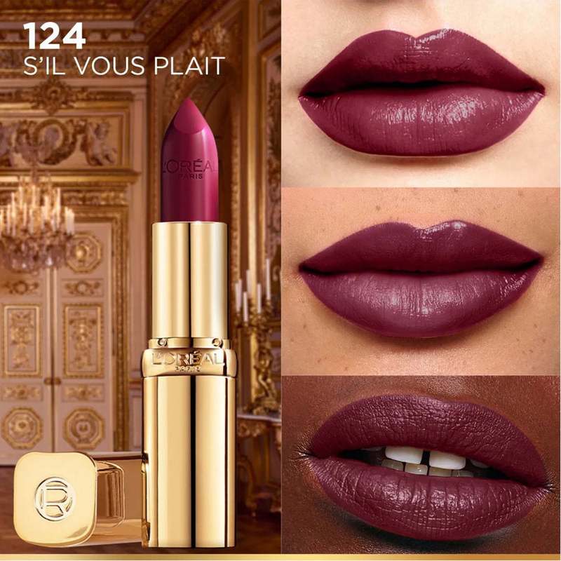 6 L'Oreal Paris Color Riche Satin Lipstick 124 If You Please