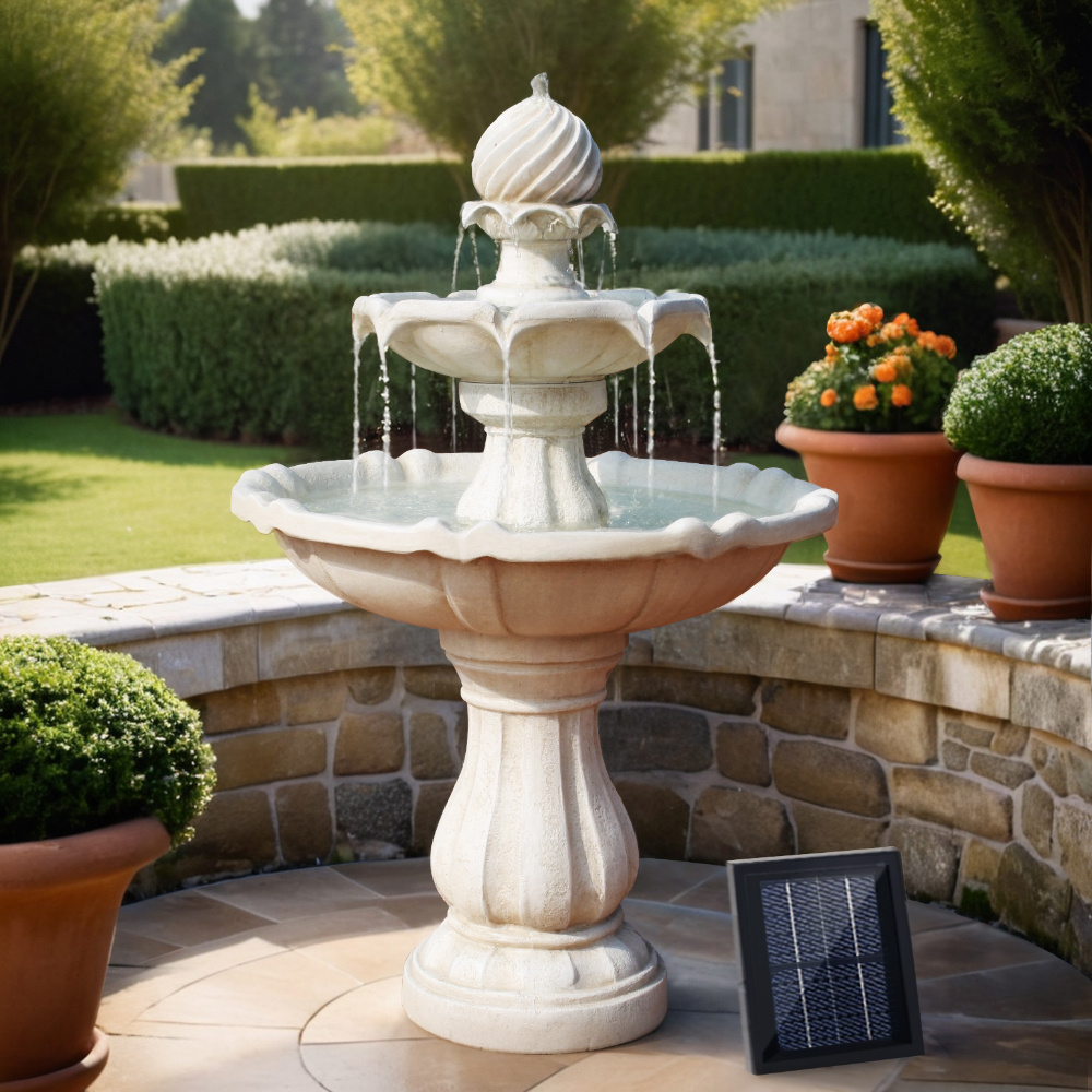   solar fountain water feature pump kit bird bath outdoor indoor ivory Product details 0