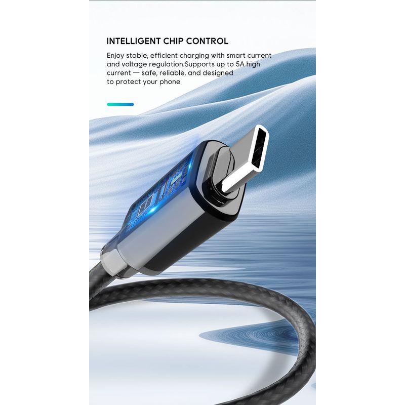 MARCOS TECH Turbo Core 100W USB-C Cable - Fast Charging TPE Braided Cord