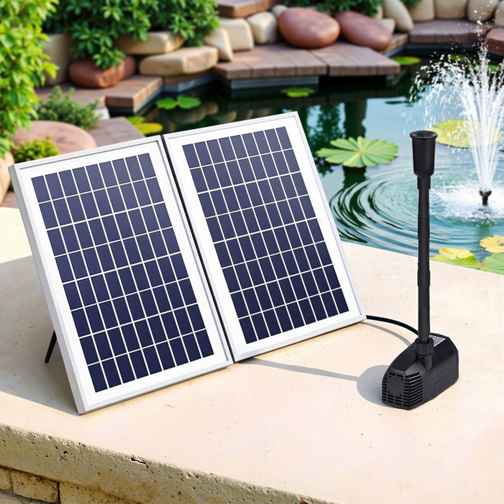 TEMU Gardeon Solar Pond Pump Submersible Water Fountain Kit With 2 Panels 1600l/h
