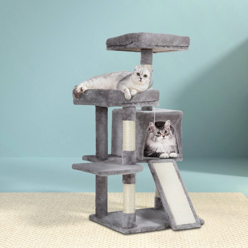 TEMU I.pet Cat Tree 103cm Tower Scratching Post Scratcher Wood Condo House Trees Grey