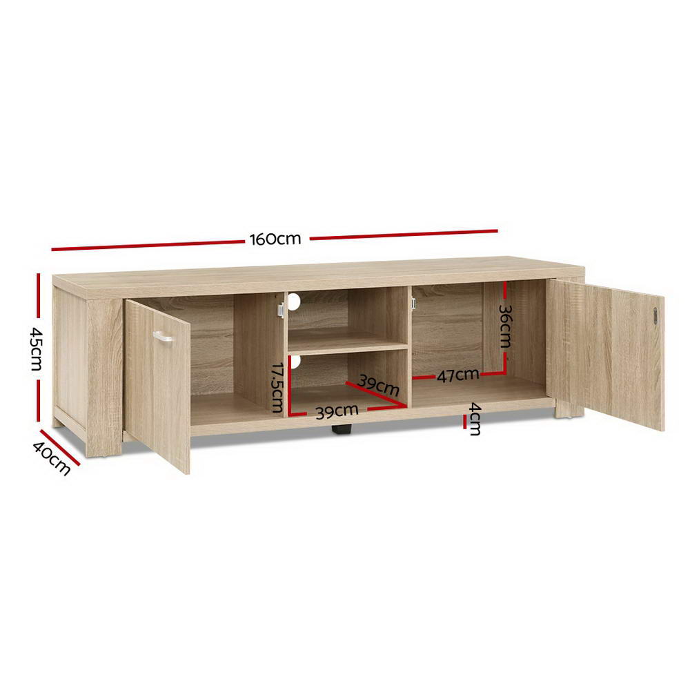   tv cabinet entertainment unit stand storage shelf 160cm pine maxi Product details 2