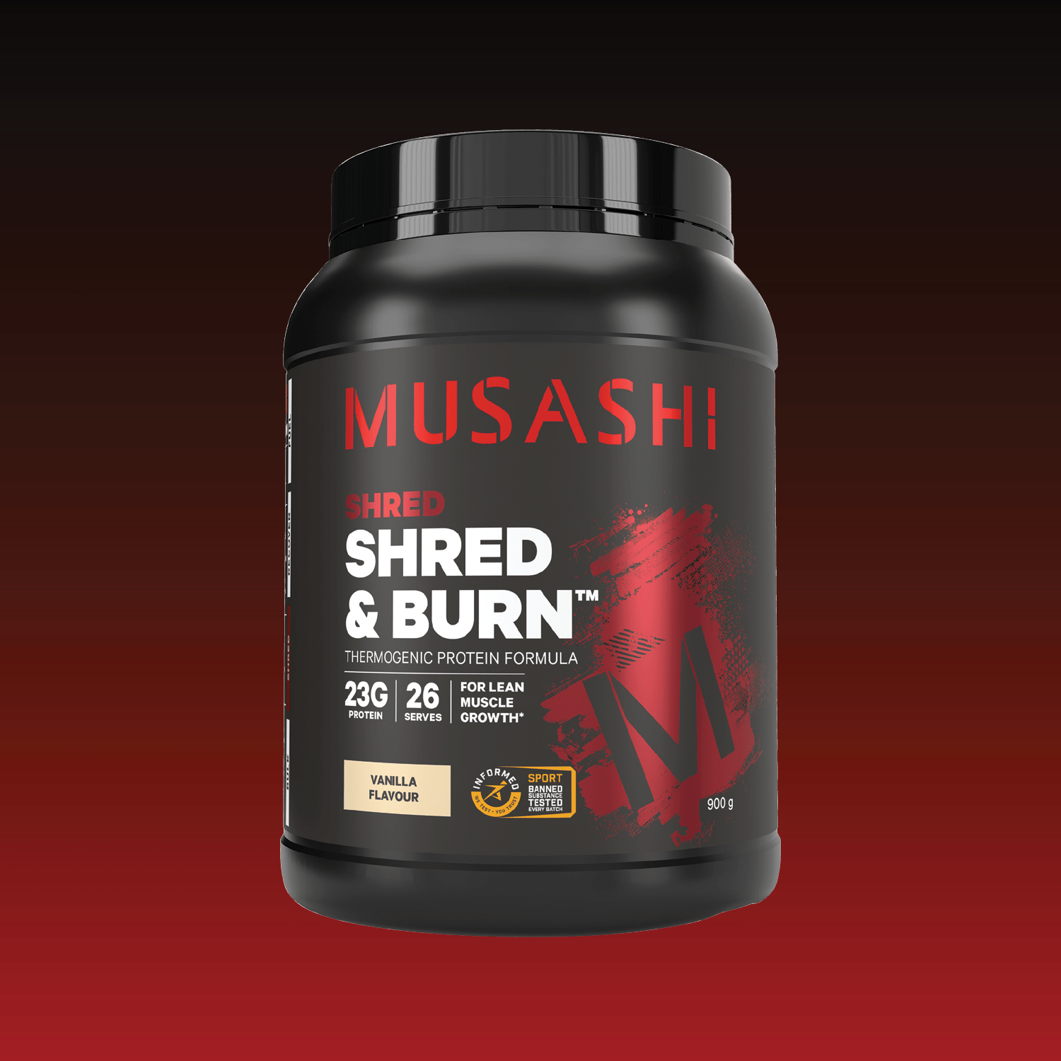 Musashi Shred & Burn Vanilla Milkshake 900G