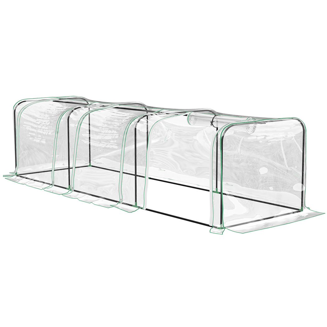 TEMU Portable Mini Greenhouse Tent Pvc Garden Shed Bed Planter Box Waterproof