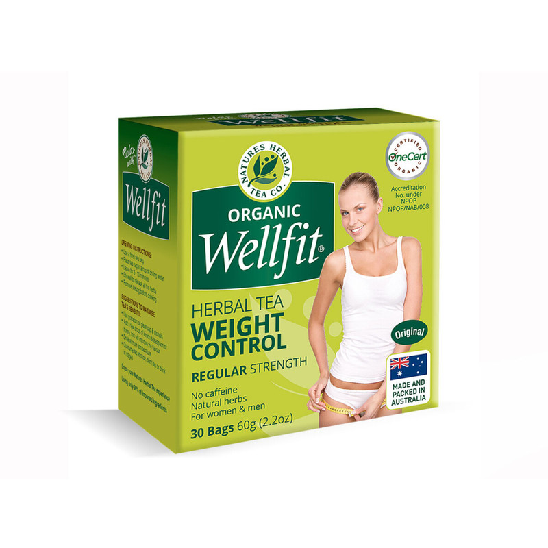 Natures Herbal Wellfit Weight Control Fat Loss Tea Regular Strength 30 Bags