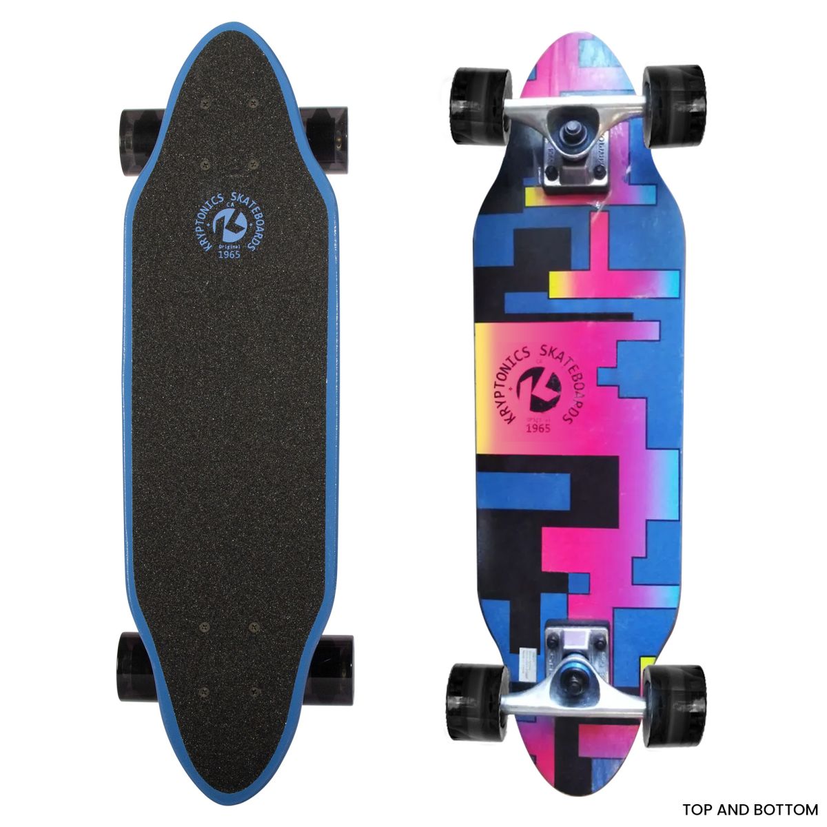 Kryptonics 26-inch Skateboard Mini Cutaway Cruiser Board - 89 IS Fine