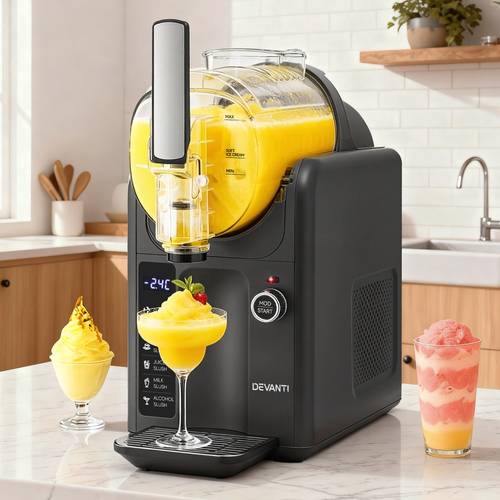 5 in 1 slushie machine ice cream maker 2l grey