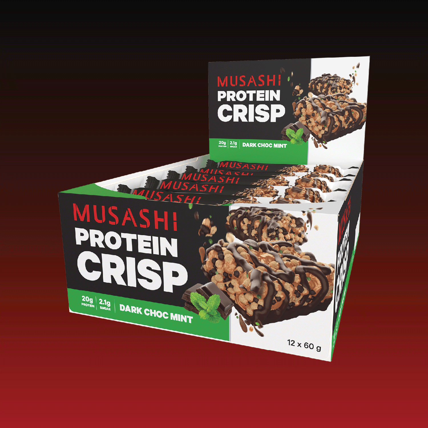 Musashi Protein Crisp-White Chocolate Cookies & Cream 60G X 12