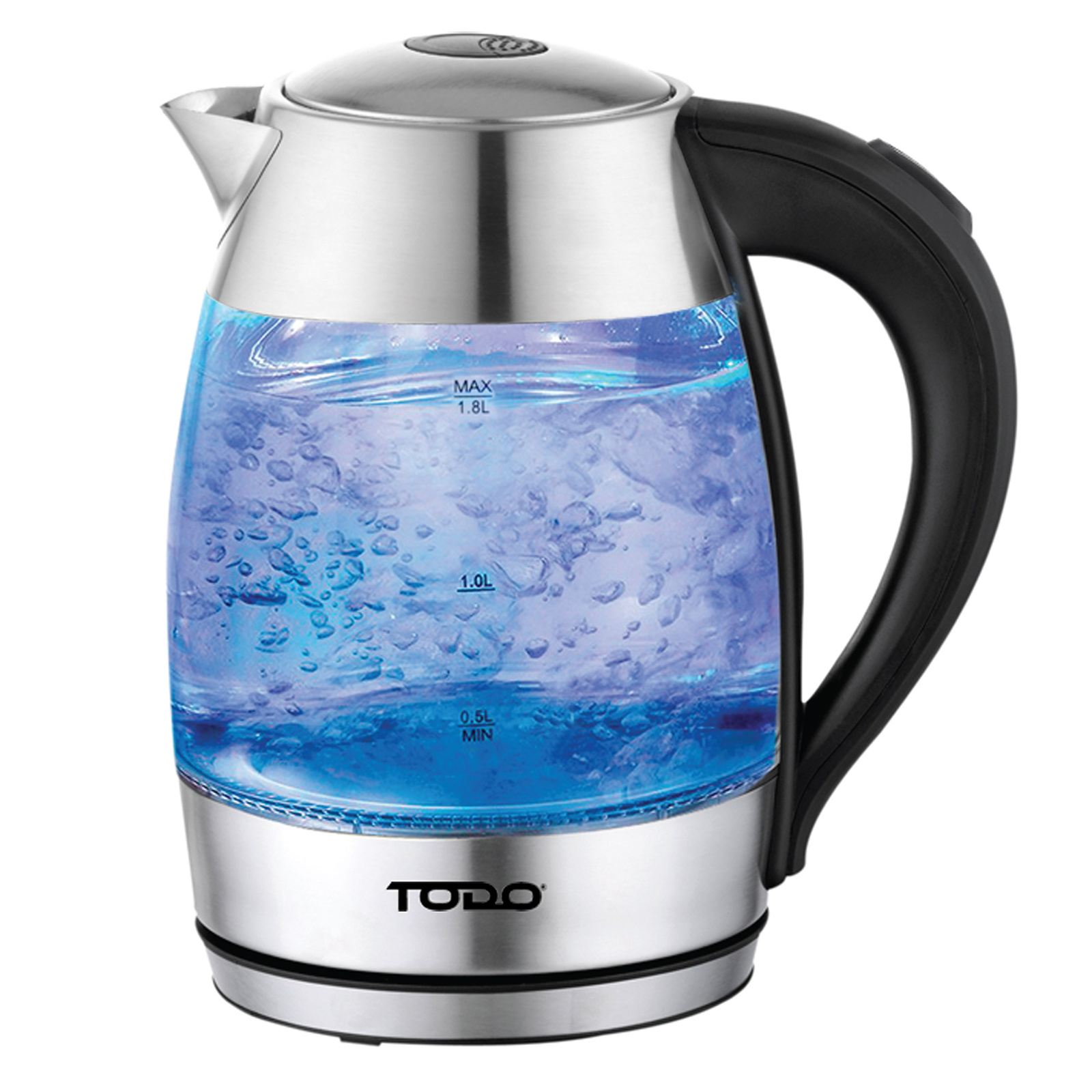 TEMU 1.7l Glass Cordless Kettle Electric Led Water Jug - Stainless Steel