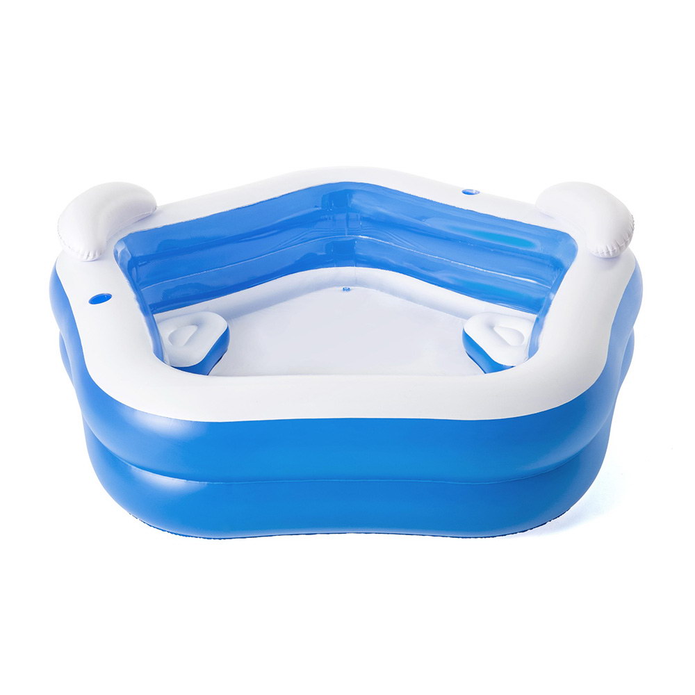 TEMU Kids Inflatable Ground Pools Seat Cushions Cup Holder 213x206cm