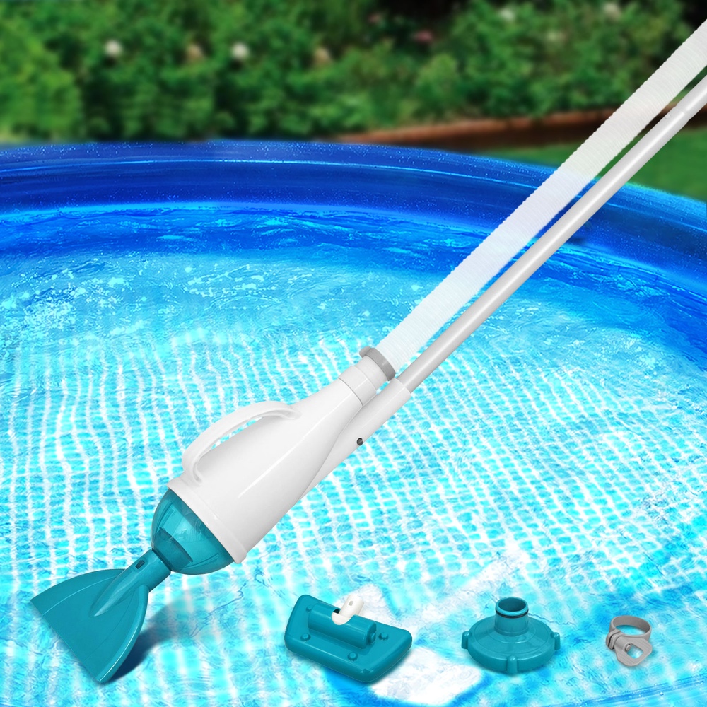 TEMU Pool Cleaner 2 Cleaning Heads Vacuum 6m Hose 1.9m Aluminium Pole