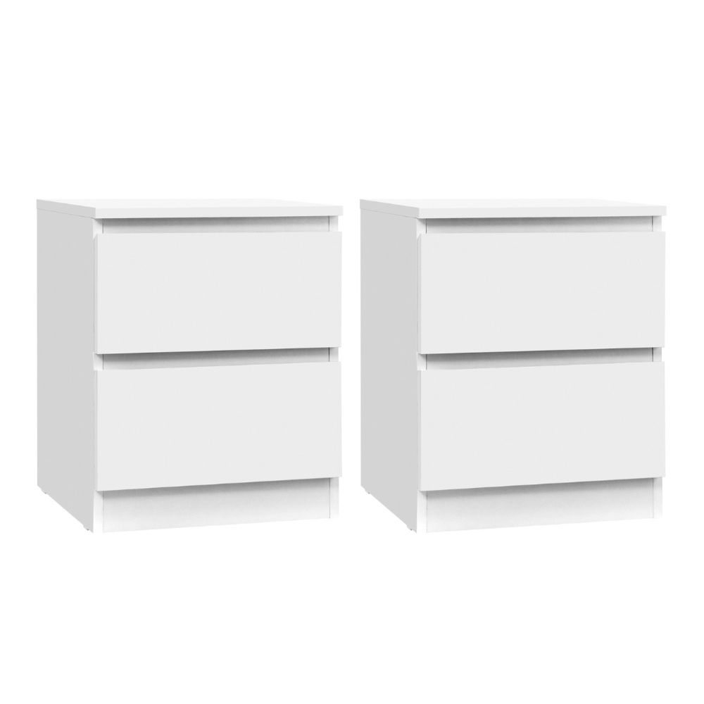   2x bedside table drawers side end table storage cabinet nightstand white Product details 1