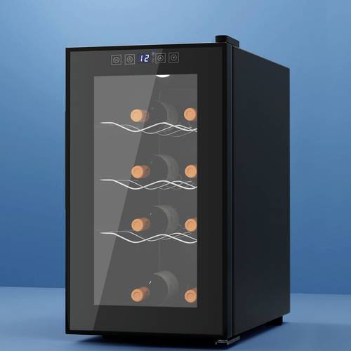 wine fridge cooler cellar chiller home 8 bottles black