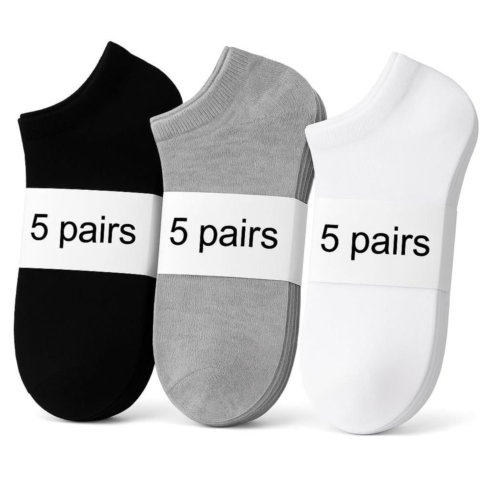 TEMU No‑show Socks For – Low Cut Invisible Liner / Ankle Athletic / Casual Socks – Breathable, Cushioned, (15 Pairs)