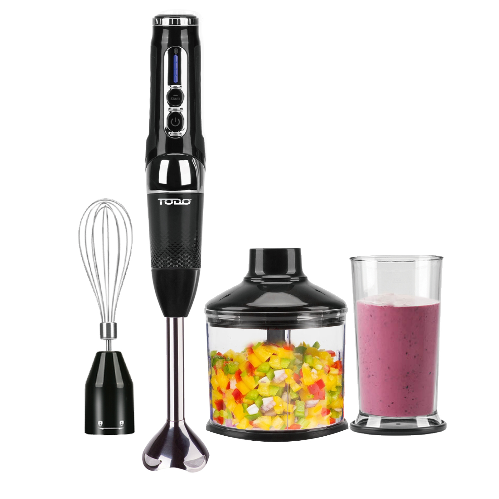 TEMU Cordless Stick Blender Food Chopper Whisk 7.4v 2000mah Handheld Electric Blender